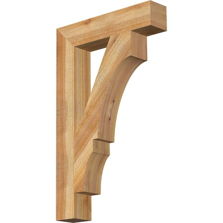 Ekena Millwork Balboa Block Rough Sawn Bracket, Western Red Cedar, 4"W x 20"D x 32"H BKT04X20X32BOA05RWR